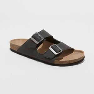 Men's Ashwin Footbed Sandals - Goodfellow & Co - black - various - new